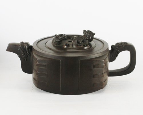 高云(大)紫砂壶 炎黄遗风壶 原矿紫泥