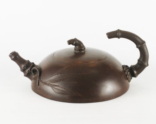 高云(大)紫砂壶 陶艺竹段壶 原矿紫泥