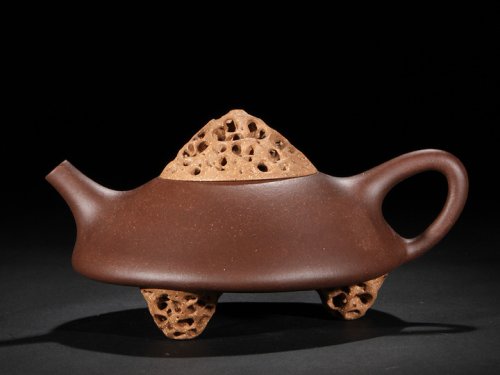 钱樟法紫砂壶 石瓢新韵1 原矿紫泥