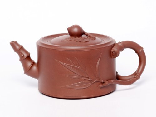 秦永强紫砂壶 桃源竹影竹段壶 