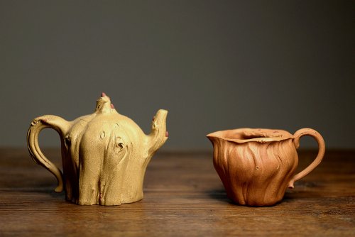 美壶定制紫砂壶 学院派风格之全手莲蓬公道 肌理丰富 各有风味~ 原矿段泥