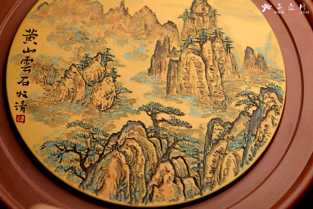 紫砂壶图片：非常好玩~~紫砂干泡台  朱牧清精心装饰 别有风韵！！ - 美壶网