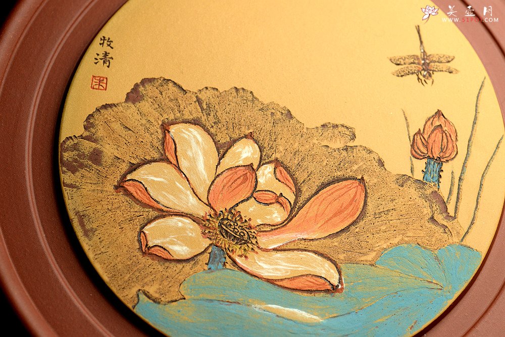 紫砂壶图片：非常好玩~~紫砂干泡台  朱牧清精心装饰 别有风韵！！ - 美壶网