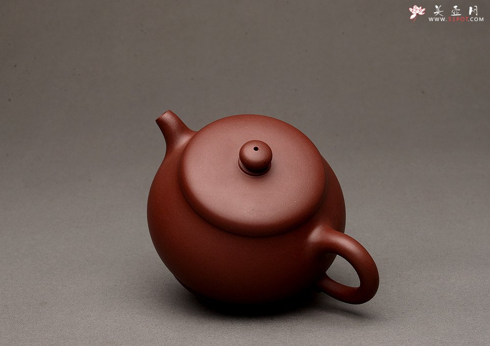 紫砂壶图片：美壶特惠 圆润饱满 大口实用 潘壶~~优质枣红泥 极易泡养 - 美壶网