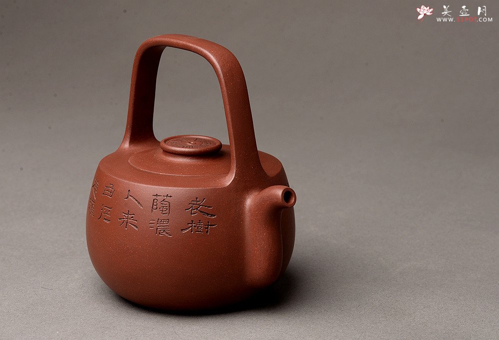 紫砂壶图片：钱建荷全手新作 福乐提梁 做工精致 国助袁德波装饰 - 美壶网