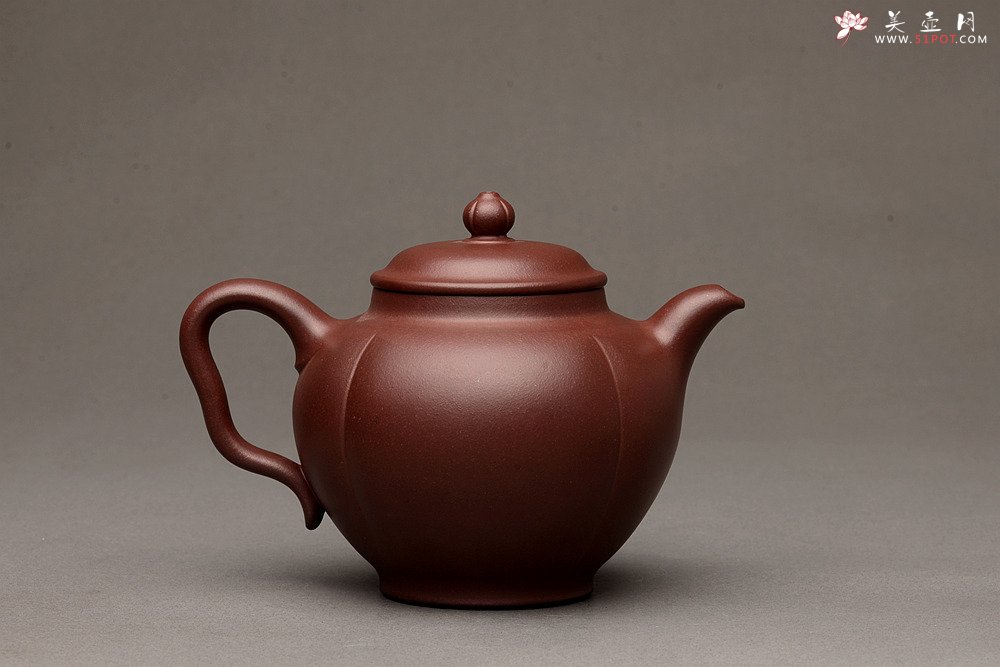 紫砂壶图片：陈进全手新作 大虚极 筋囊器型 难度之大 挺拔优雅 - 美壶网