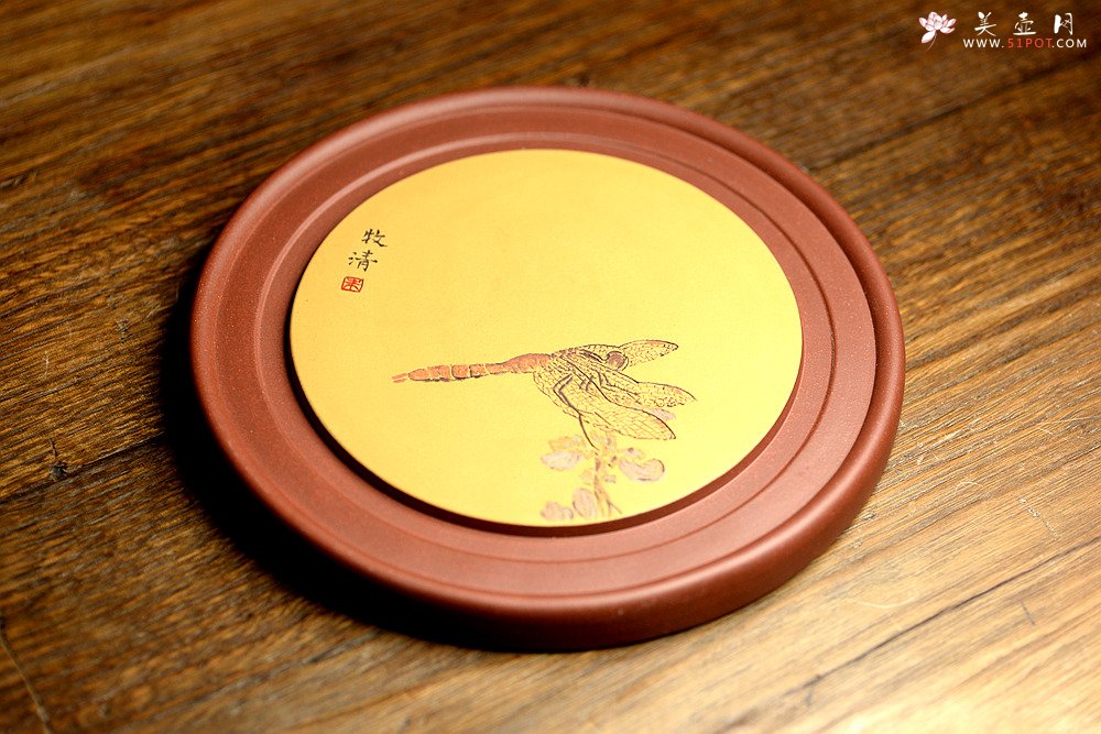 紫砂壶图片：非常好玩~~紫砂干泡台  朱牧清精心装饰 别有风韵！！ - 美壶网