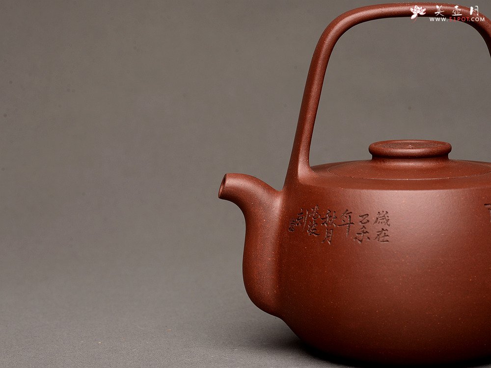 紫砂壶图片：钱建荷全手新作 福乐提梁 做工精致 国助袁德波装饰 - 美壶网
