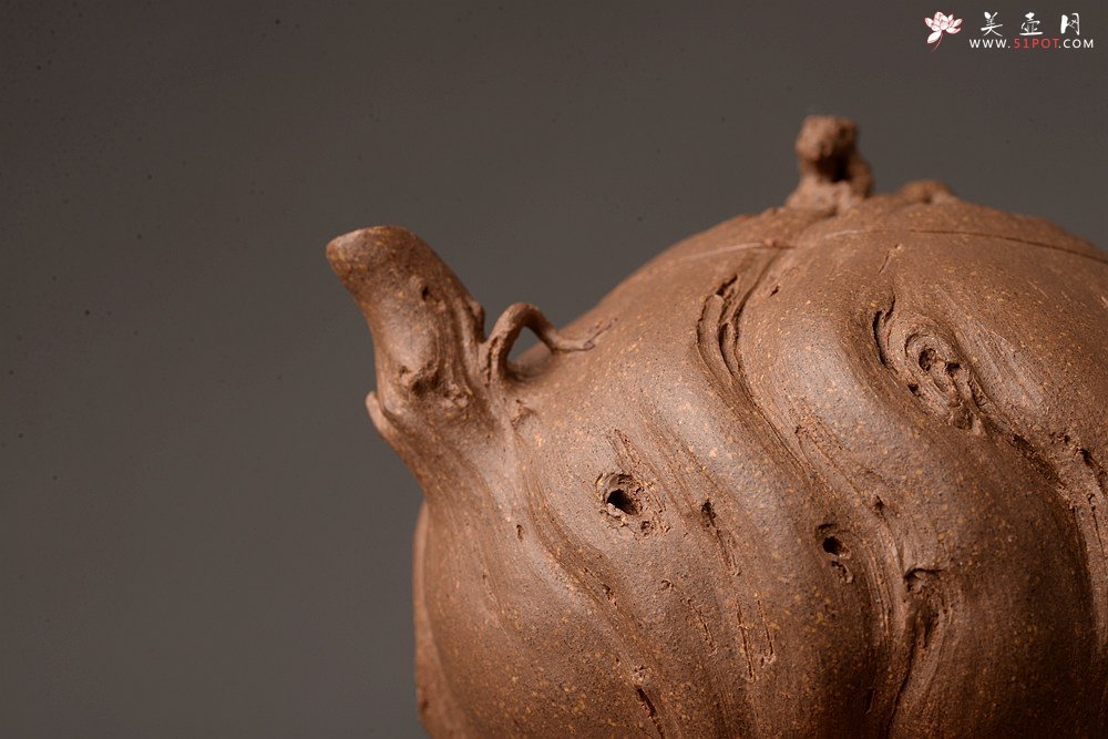 紫砂壶图片：林月长乙未冬全手原创精品 肌理丰富 紫砂新风 学院派  麒麟山音 - 美壶网