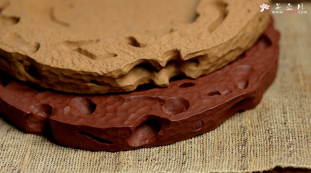 紫砂壶图片：美壶特惠 造型新颖~~非常好玩 全手工太湖石干泡台 - 美壶网