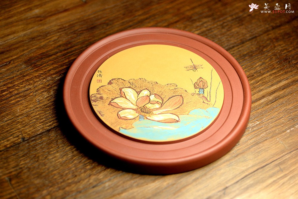 紫砂壶图片：非常好玩~~紫砂干泡台  朱牧清精心装饰 别有风韵！！ - 美壶网