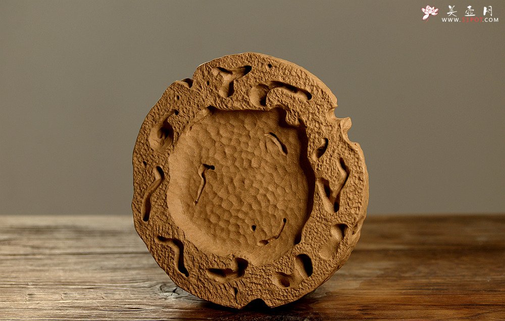 紫砂壶图片：美壶特惠 造型新颖~~非常好玩 全手工太湖石干泡台 - 美壶网