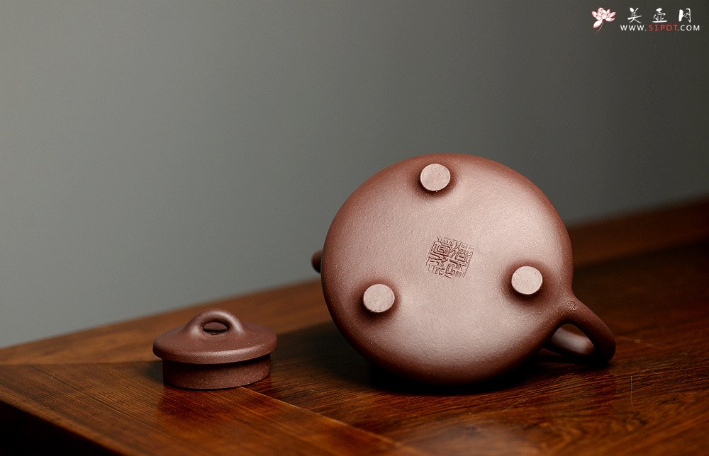 紫砂壶图片：周斌全手子冶石瓢 做工精致 器形端正~ 骨肉均挺 原矿老紫泥 - 美壶网