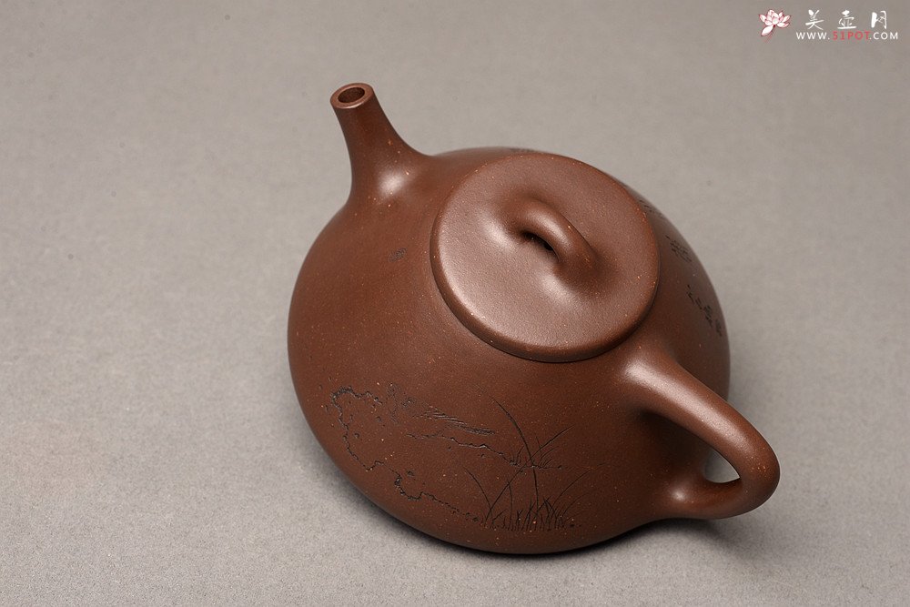 紫砂壶图片：周路健乙未冬全手精品力作 摹李寒勇子冶石瓢 耐品劲道 国师和石装饰 - 美壶网