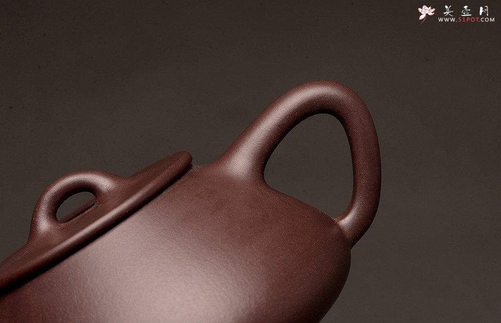 紫砂壶图片：器形周正 全手平盖石瓢 端庄秀丽 - 美壶网