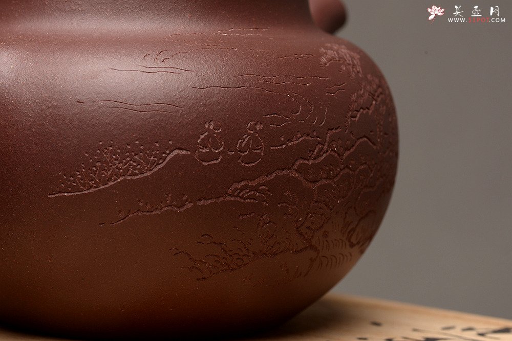 紫砂壶图片：张智耀新作 饱满敦厚 全手圆乐 张听刚装饰 - 美壶网