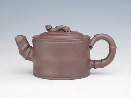 范建中紫砂壶 一节竹段 原矿紫泥