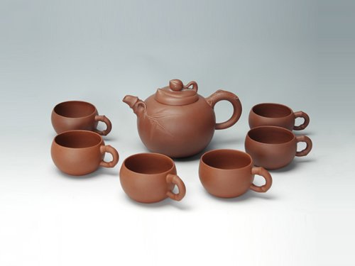 范建中紫砂壶 祝寿套具 原矿清水泥