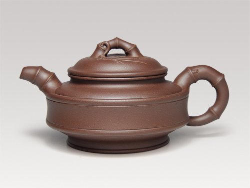 杨景义紫砂壶 双线竹鼓（1） 原矿紫泥