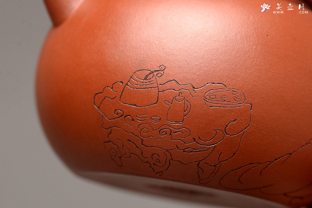 紫砂壶图片：美壶特惠 优质红皮龙 古朴有趣 实用耐品  元婴 杀茶利器 - 美壶网