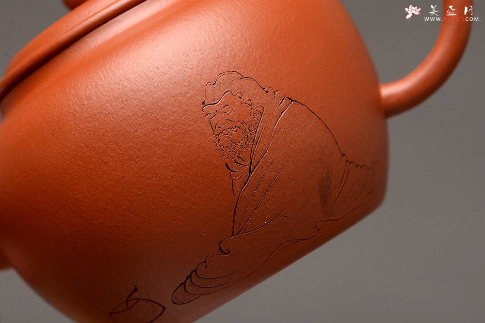 紫砂壶图片：徐亚春新品 优质朱泥 全手鼓墩 游心堂主人装饰 实用佳品 - 美壶网