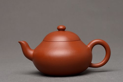 曲峰紫砂壶 经典传统 优质朱泥梨形 极易泡养朱泥 器形端庄  原矿朱泥