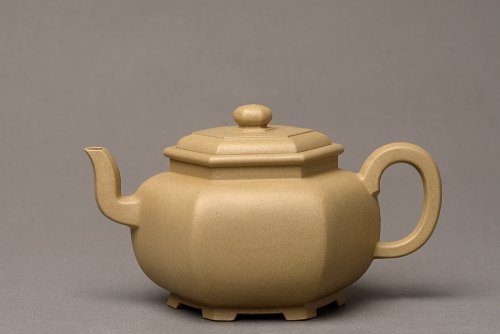 蔡旭伟紫砂壶 优质本山段 型制精进 全手六方华樽 方器经典 俊秀耐品~工精 原矿段泥