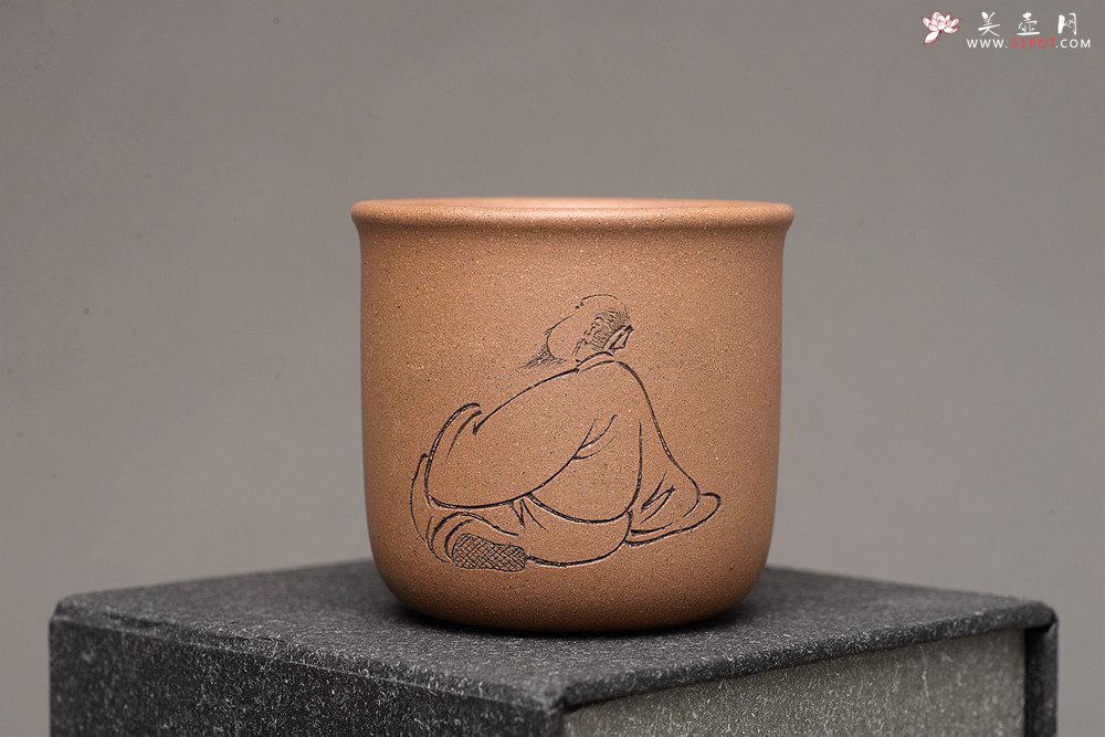 紫砂壶图片：美壶特惠 游心堂主人和知秋合作精刻 高档套组杯 6个一组 送礼自玩佳品~ - 美壶网