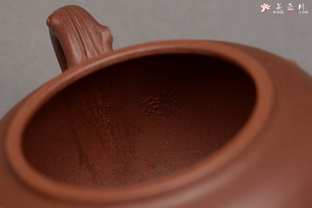 紫砂壶图片：江家风格 梅枝疏朗 贴叶精彩 全手寒香 - 美壶网