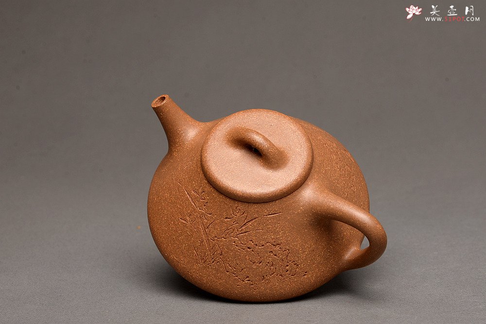 紫砂壶图片：器形周正 文气全手石瓢 骨肉均挺之精品 - 美壶网