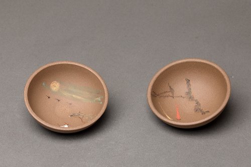 朱牧清紫砂壶 雅致有趣 做工精致 自用佳品~品茗杯  青灰泥