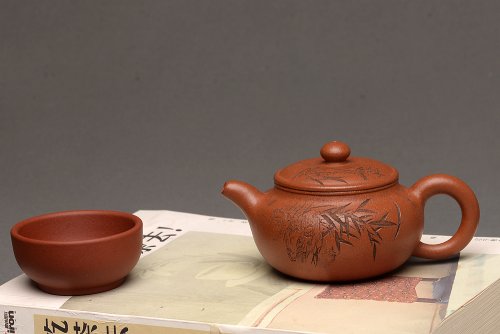 李彦雄紫砂壶 传统经典 优质降坡泥~~小仿古 刻绘精致 仅此一把 原矿降坡泥