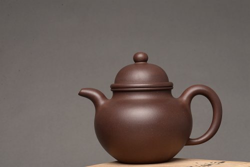 赵浩淼紫砂壶 深得其味 全手寿珍掇球 霸气 经典再现 原矿紫泥