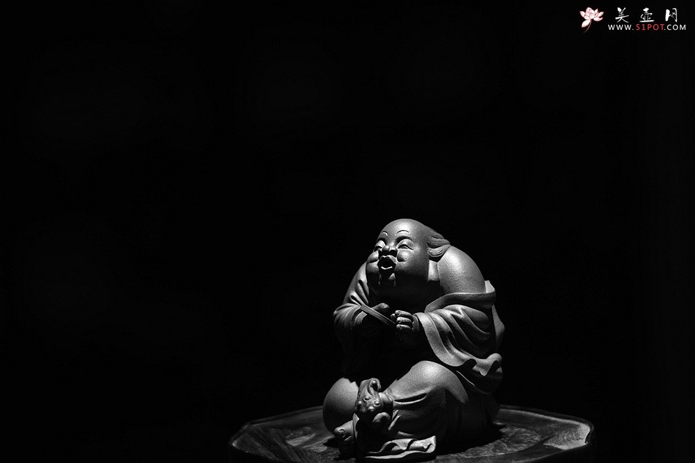 紫砂壶图片：王健徒弟刘祥新作 奢侈用料底槽青 刘海戏金蟾  - 美壶网