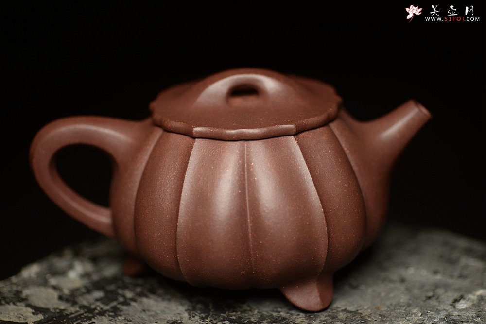紫砂壶图片：周斌突破之作 全手工难度极大  肌肉男o(∩_∩)o  全手筋纹石瓢  - 美壶网