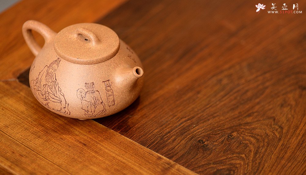 紫砂壶图片：朱牧清文气之作 实用佳器 摹古东石瓢 - 美壶网