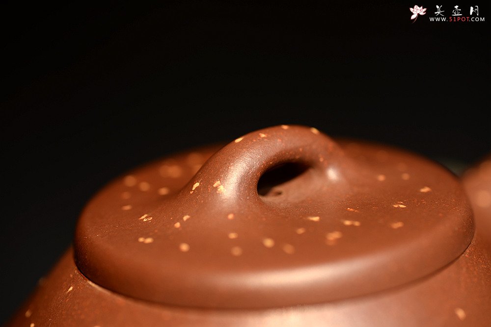 紫砂壶图片：骨肉均挺 迷人铺砂 巧克力之全手子冶石瓢 - 美壶网