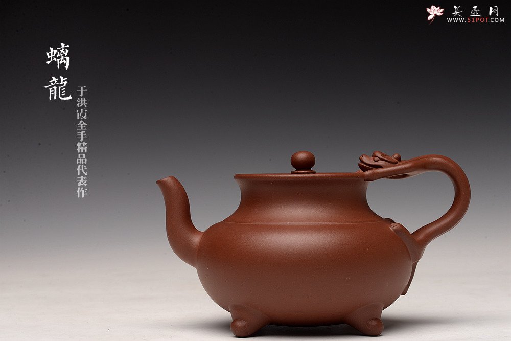 紫砂壶图片：呕心力作 精于洪霞精品代表作~ 全手螭龙 雍容华贵 - 美壶网