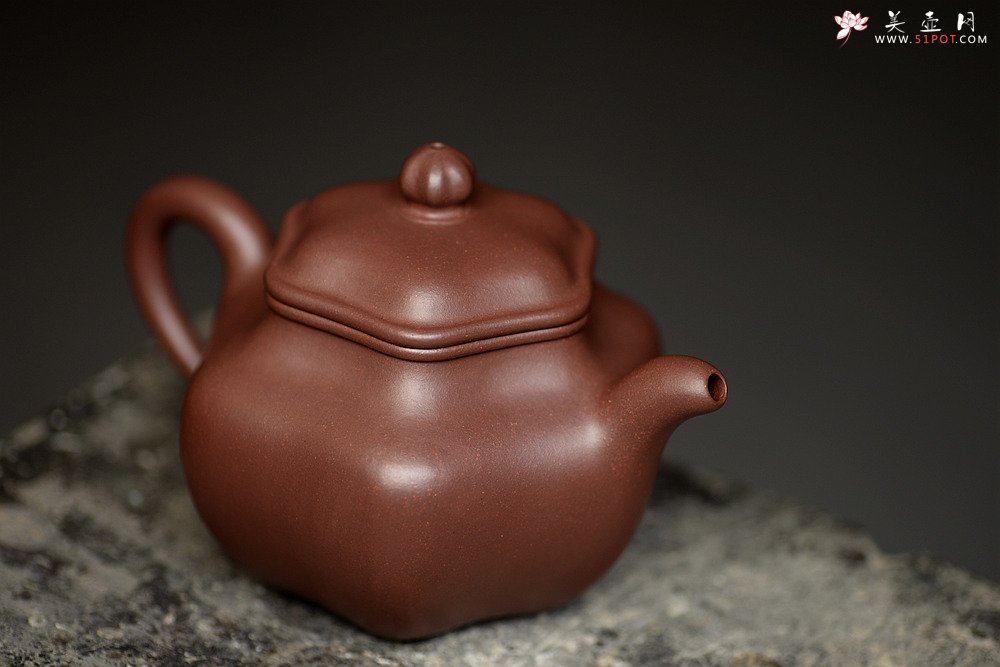 紫砂壶图片：许学军老师经典作品 雍容华贵 气度不凡 全手六角莲子 - 美壶网