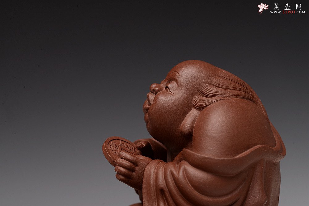 紫砂壶图片：王健徒弟刘祥新作 奢侈用料底槽青 刘海戏金蟾  - 美壶网