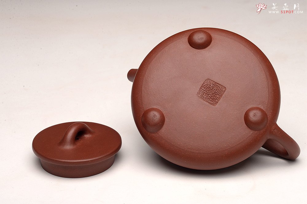 紫砂壶图片：美壶双节特惠之平盖石瓢 超级实用品 极易泡养红皮龙 - 美壶网