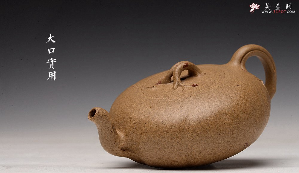 紫砂壶图片：高雪琴新作 优质老段泥 贴叶灵动 大口实用 全手春趣 - 美壶网