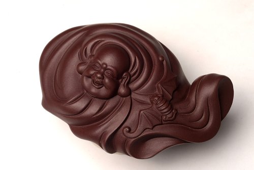 美壶定制紫砂壶 做工精致 泥料优秀 福在眼前 笔架or茶宠or镇纸 原矿紫泥