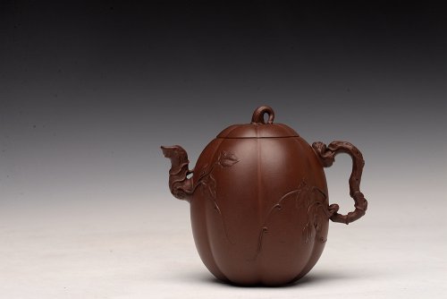 顾正芳紫砂壶 顾正芳精品全手 原创作品 花货技法精湛  甜瓜 赵辉老师精刻 原矿紫泥