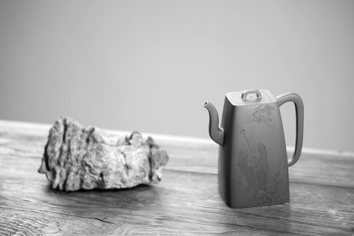 何卫枫紫砂壶 何卫枫丙申春全手作品 强强联合毛国强徒弟刘华文气装饰 高士怀古 四方云鼎 原矿底槽清