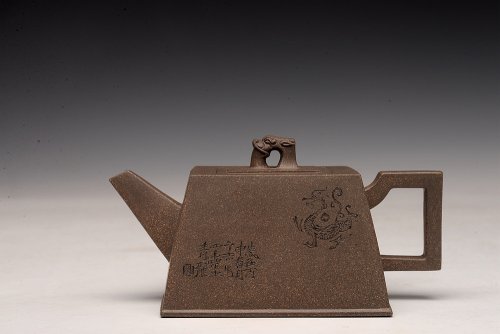 何卫枫紫砂壶 何卫枫新作 陆轶舟装饰 文气耐品~ 全手龙顶四方 优质青段 原矿段泥