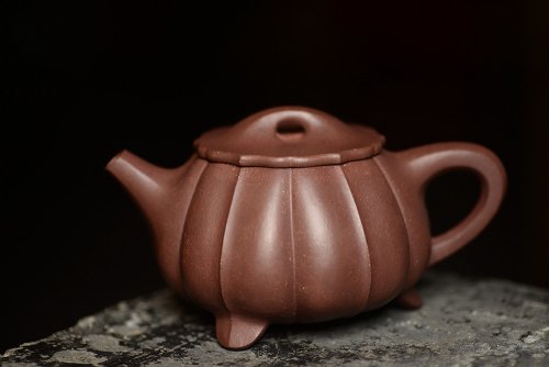 周斌紫砂壶 周斌突破之作 全手工难度极大  肌肉男o(∩_∩)o  全手筋纹石瓢  原矿紫泥