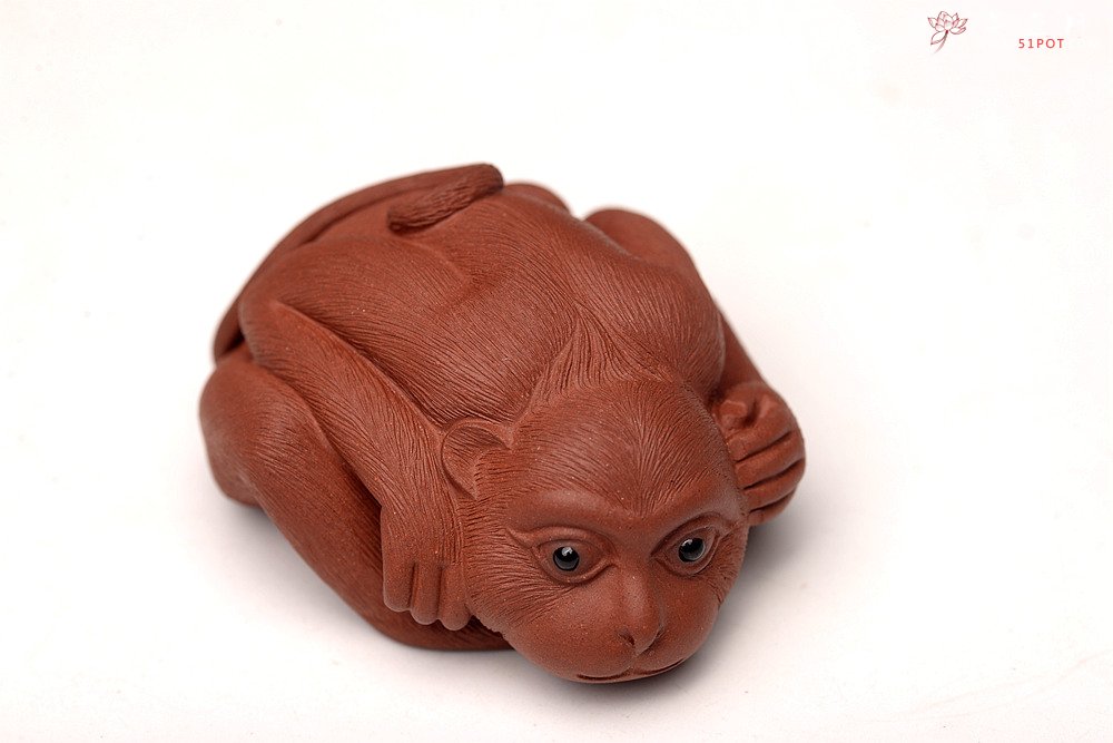紫砂壶图片：刘祥新品 可人小猴 做工精致 把玩茶宠 - 美壶网