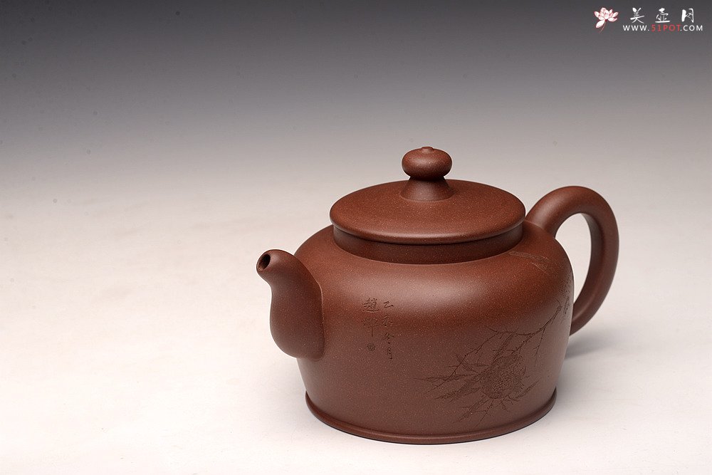 紫砂壶图片： 詹黎明、赵辉强强联合之收藏精品 全手精工 雄厚圆润 大宝相 - 美壶网