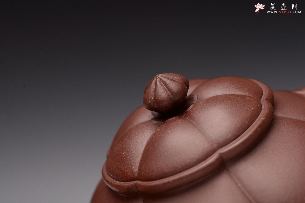 紫砂壶图片：气韵流畅 绽放之美 全手筋囊佳器 六瓣莲花 - 美壶网